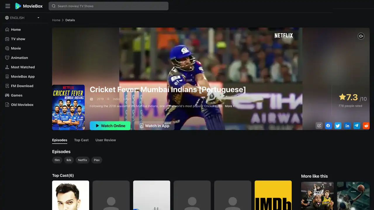 MovieBox APP Download V3.2 (For Android) Free 2026 Watch Live Sports on MovieBox